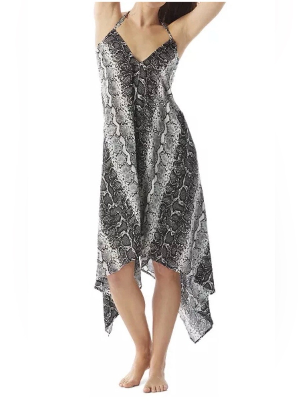 Vince Camuto Women's Printed Convertible Swim Cover-up Dress, Black, XS, $158